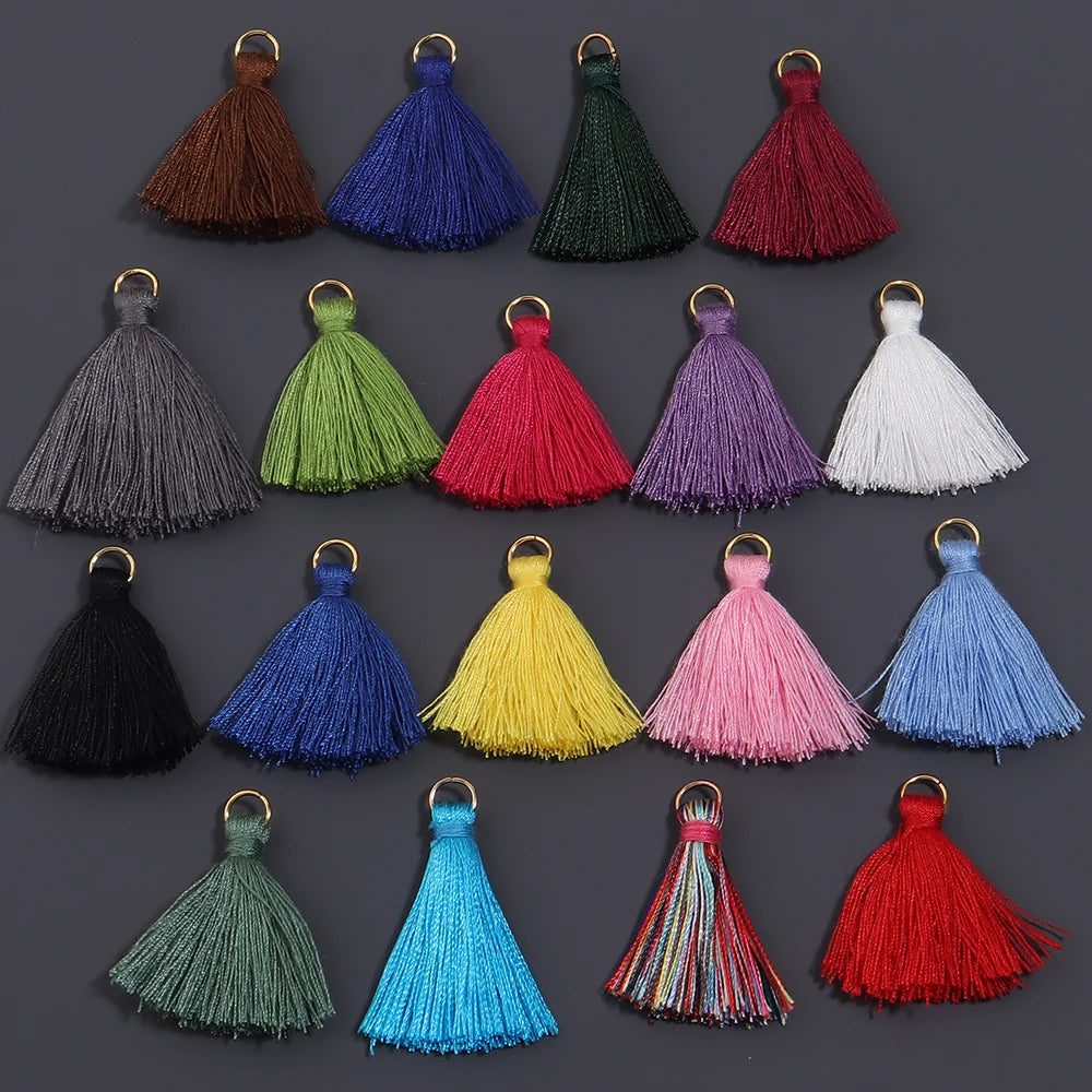 10pcs Mini Silky Tassel Charms 3.5cm – DIY Jewelry Making Tassel Jewelry Charms PLUSH