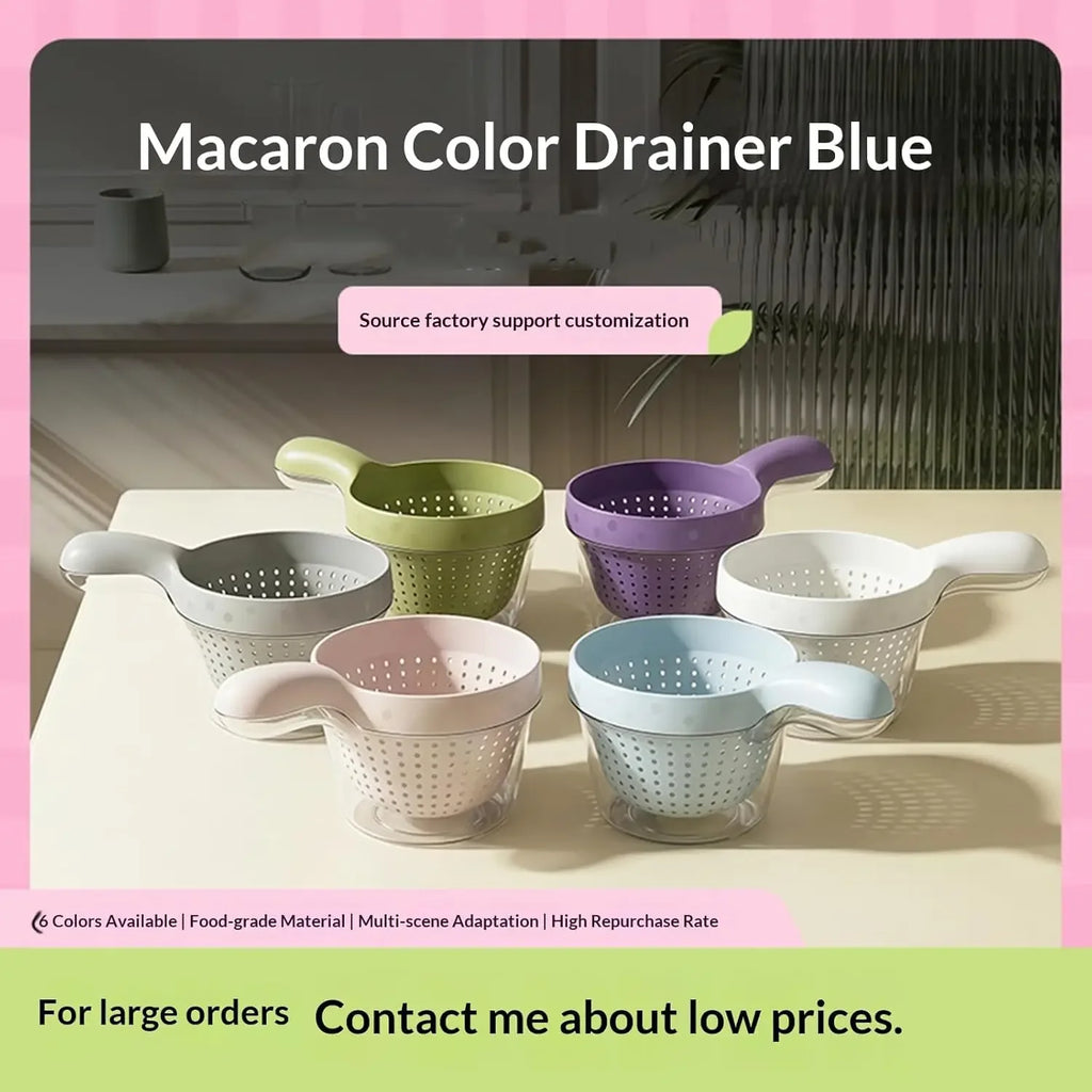 2-in-1 Colander & Mixing Bowl Set – BPA-Free Kitchen Strainer Kitchen Colander Set PLUSH