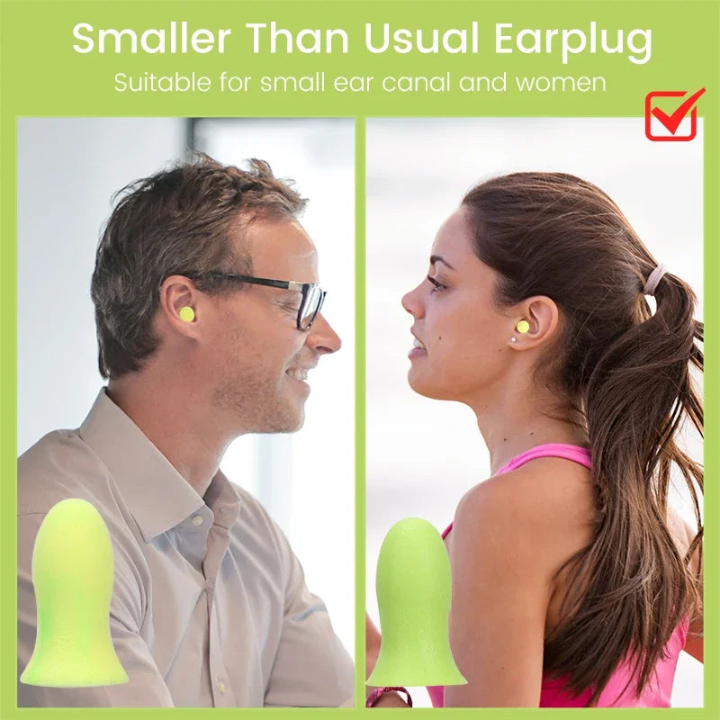 Slow Rebound Foam Earplugs for Sleep – Soft & Lightweight Foam Sleep Earplugs PLUSH