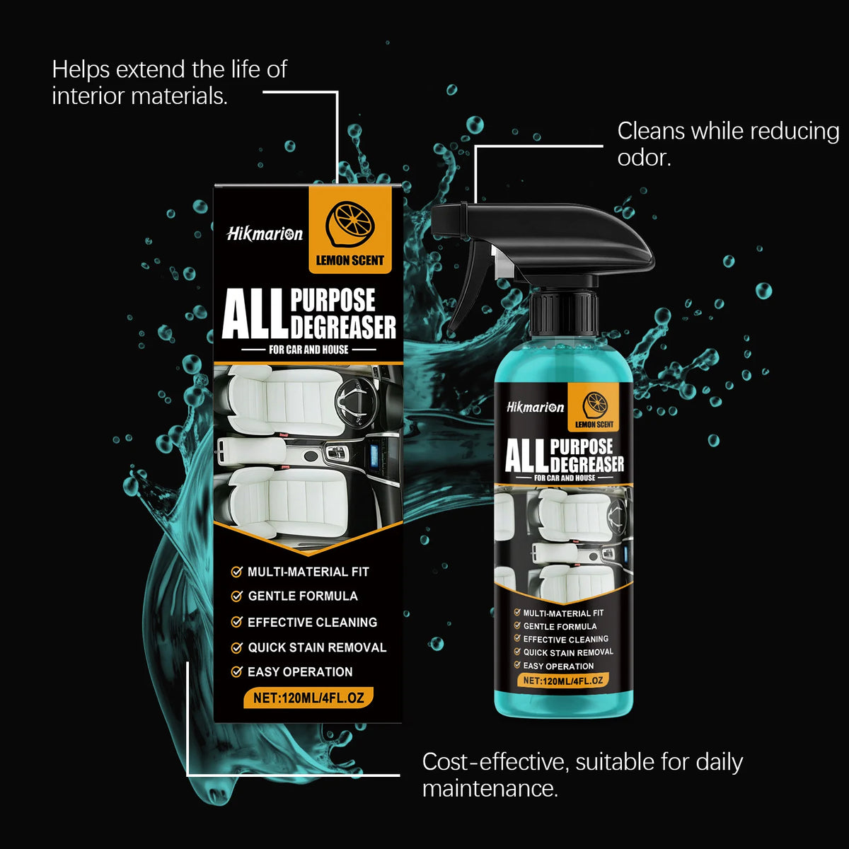 Hikmarion Multi-Purpose Degreaser – Car & Home 120ml Multi-Purpose Degreaser PLUSH