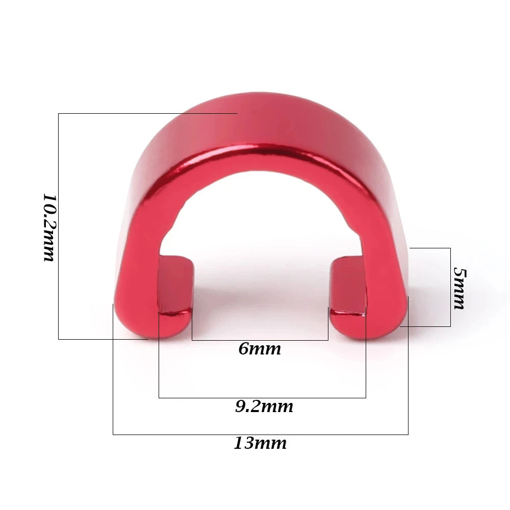 Aluminum C-Clip Brake Cable Guides for Road & MTB Bikes – 10pcs Bike Cable Clips PLUSH