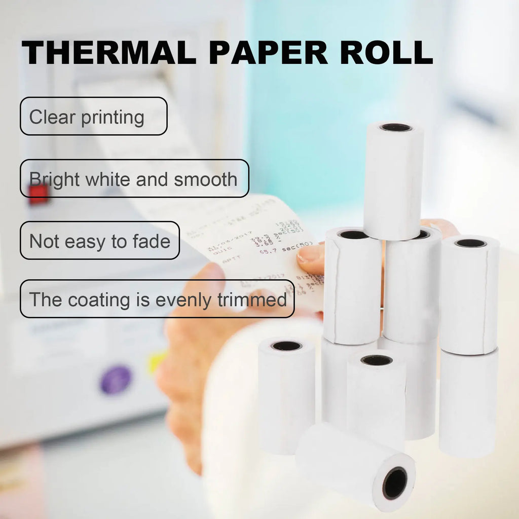 10-Pack 57mm Thermal Paper Rolls 30M – POS & Cash Register Thermal Paper Rolls PLUSH