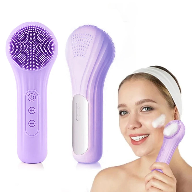 Ultrasonic Silicone Facial Cleansing Brush | Magnetic Charging Facial Cleansing Brush PLUSH