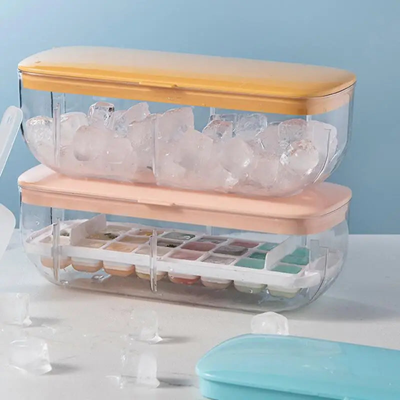 2-in-1 Silicone Ice Cube Tray with Lid & Storage Box Ice Cube Tray PLUSH