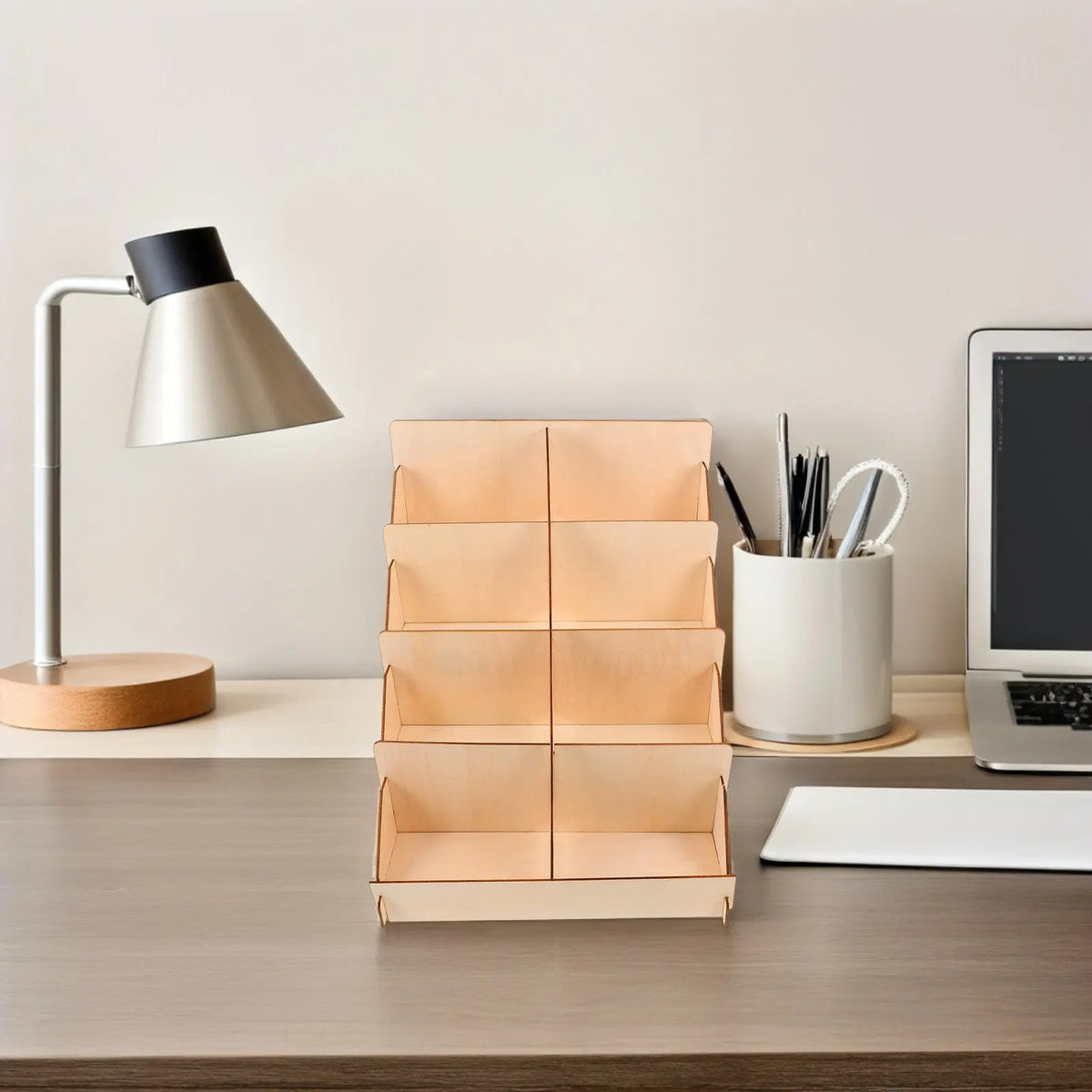 Wood Card Display Stand – Desk & Counter Rack for Cards Card Display Stand PLUSH