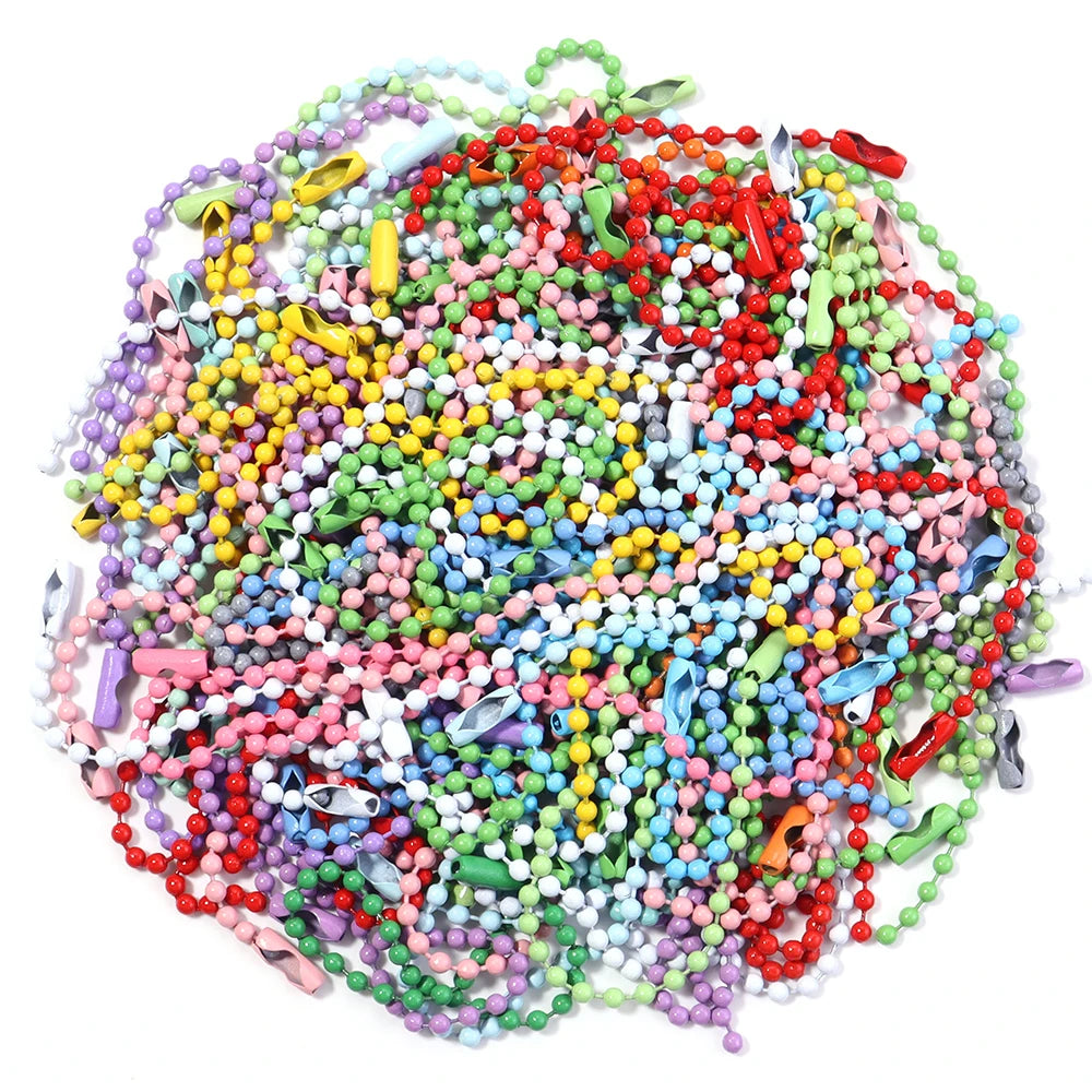 12cm Colorful Ball Bead Chains – DIY Keychain & Jewelry Making Jewelry Chain Findings PLUSH mix color 80pcs