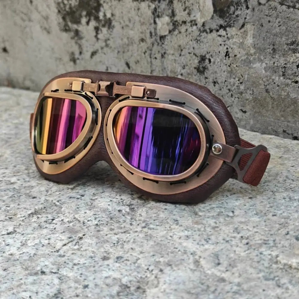 Retro Motorcycle Goggles – Windproof, Dustproof & UV Shield Motorcycle Goggles PLUSH
