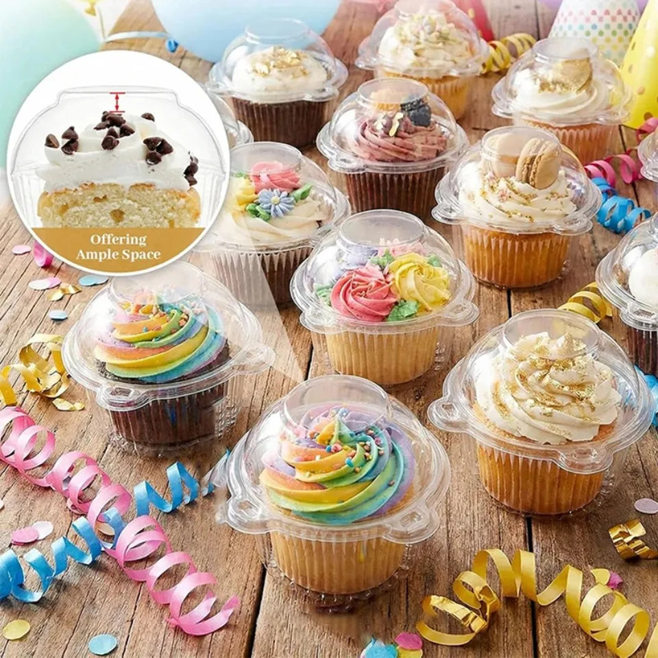 Cat Head Clear Plastic Cake Boxes 50/100pcs Party Favor Cake Gift Boxes PLUSH