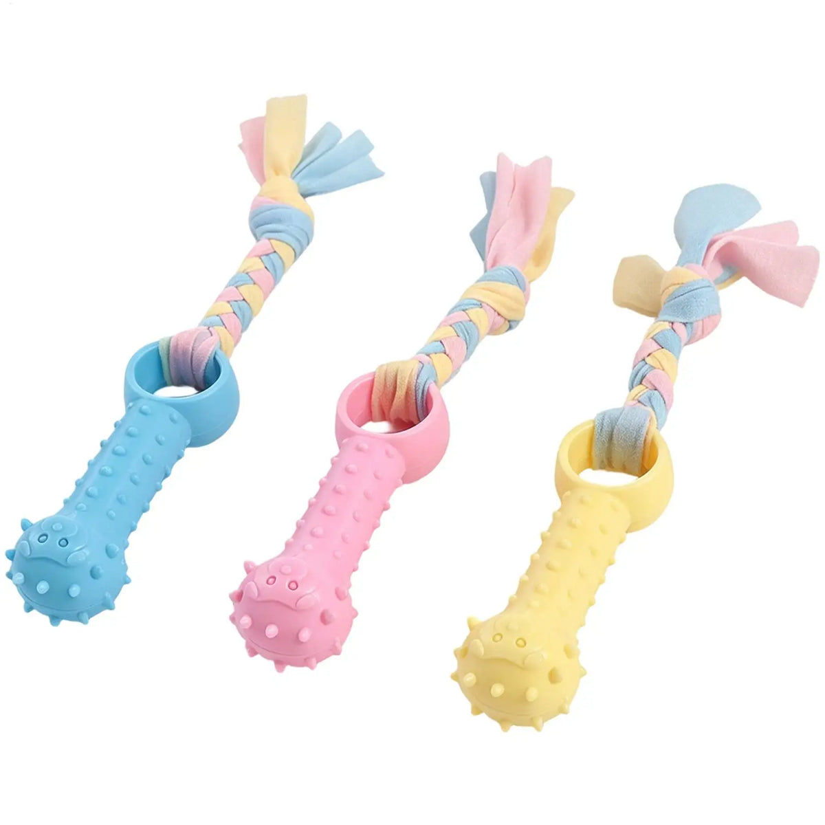Dog Chew Toy for Teeth Cleaning – Soft Silicone Bone Dog Chew Toy PLUSH