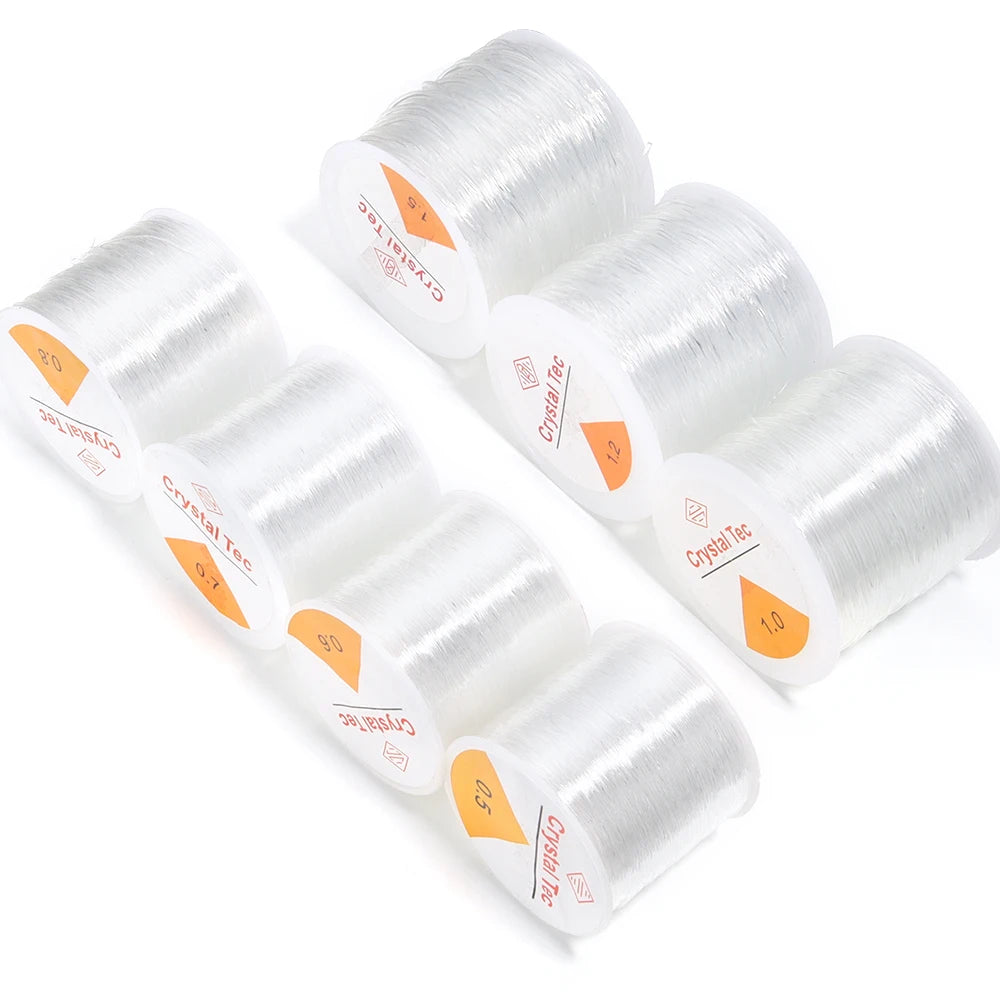 Elastic Crystal Beading Cord 0.4–1mm | DIY Jewelry Making Beading Cord PLUSH