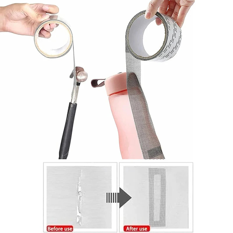 Window Screen Repair Tape Self-Adhesive Mesh Patch 5/10cm Screen Repair Tape PLUSH