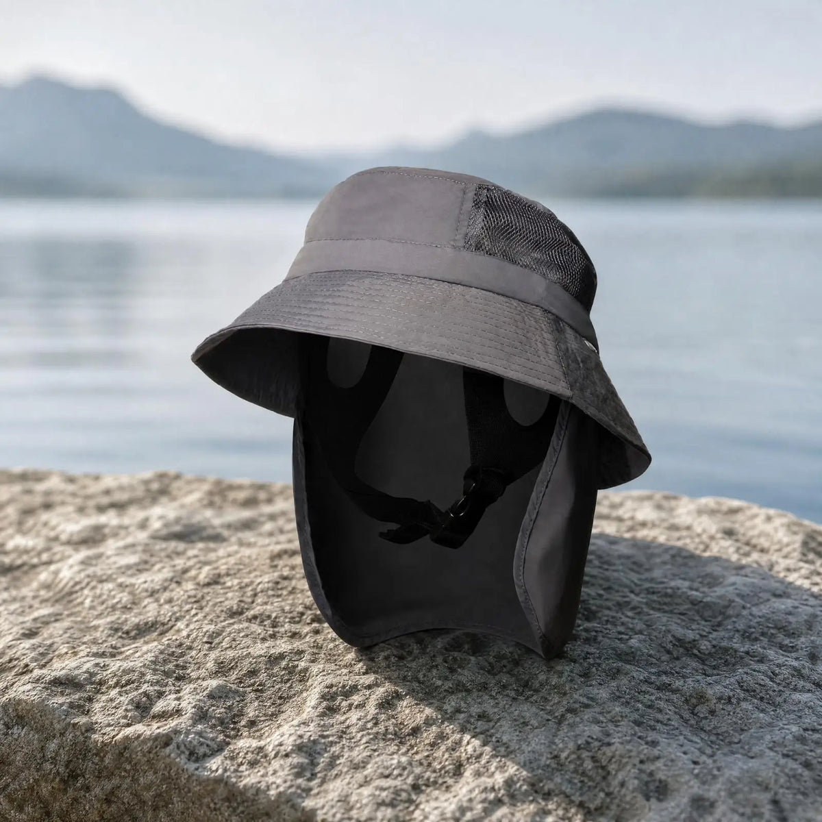 Wide Brim Sun Hat with Neck Flap – Breathable Paddleboard Hat Wide Brim Sun Hat PLUSH