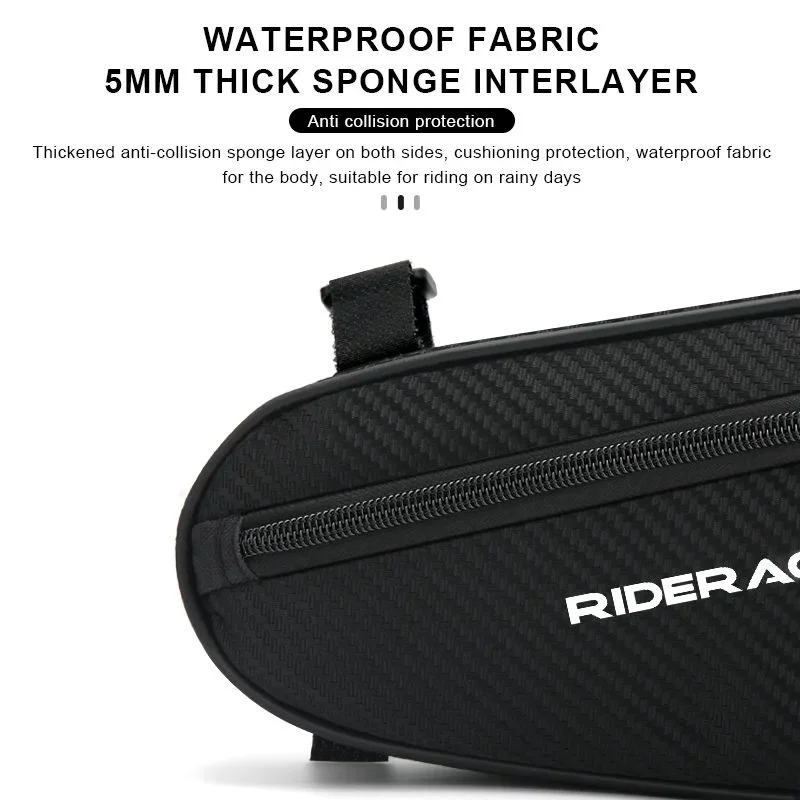 Waterproof Bike Frame Bag – MTB & Road Cycling Tube Bag Bicycle Frame Bag PLUSH