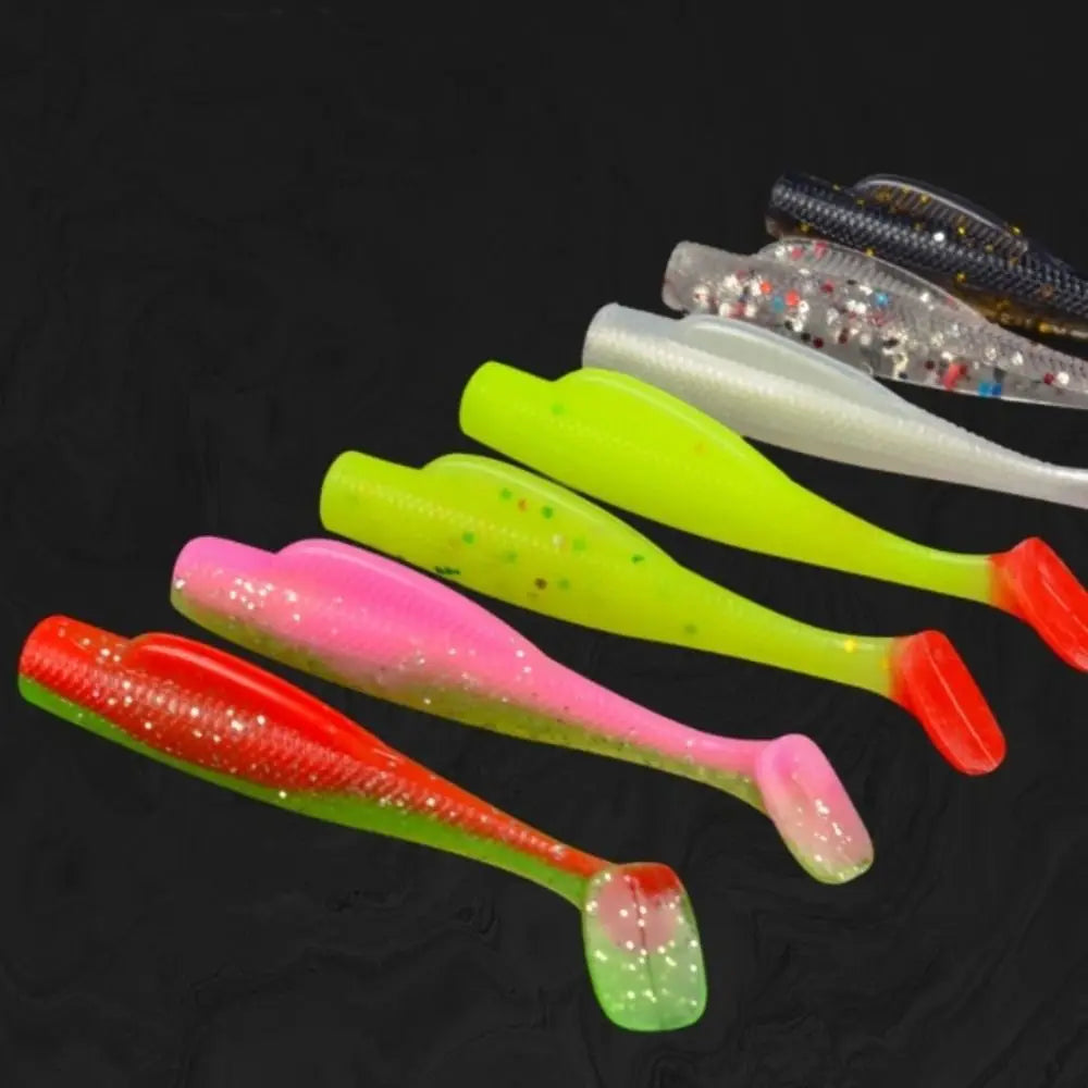 T-Tail Soft Silicone Swim Lures 6cm/8.5cm – Multicolor Bait Set Soft Fishing Lures PLUSH