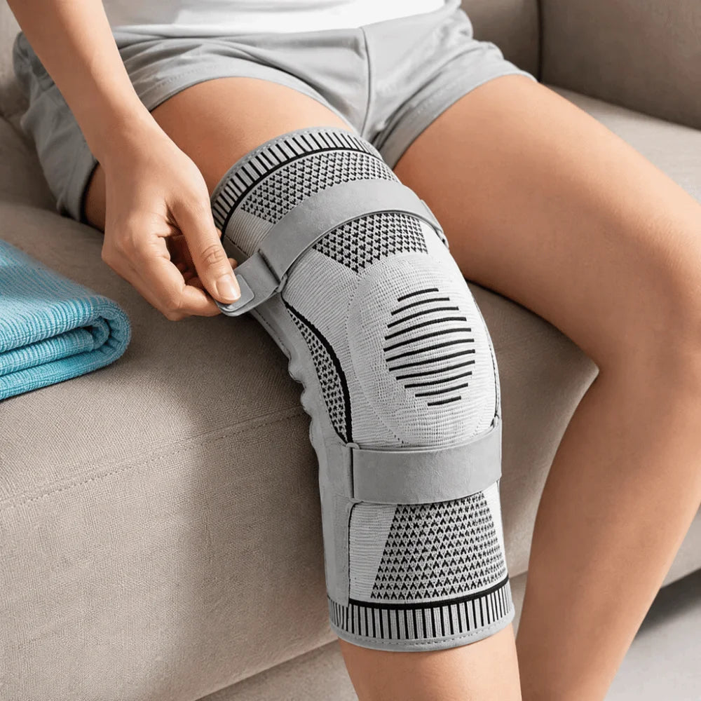 Elastic Knee Brace Silicone Patella Strap – Breathable Support Knee Support Brace PLUSH