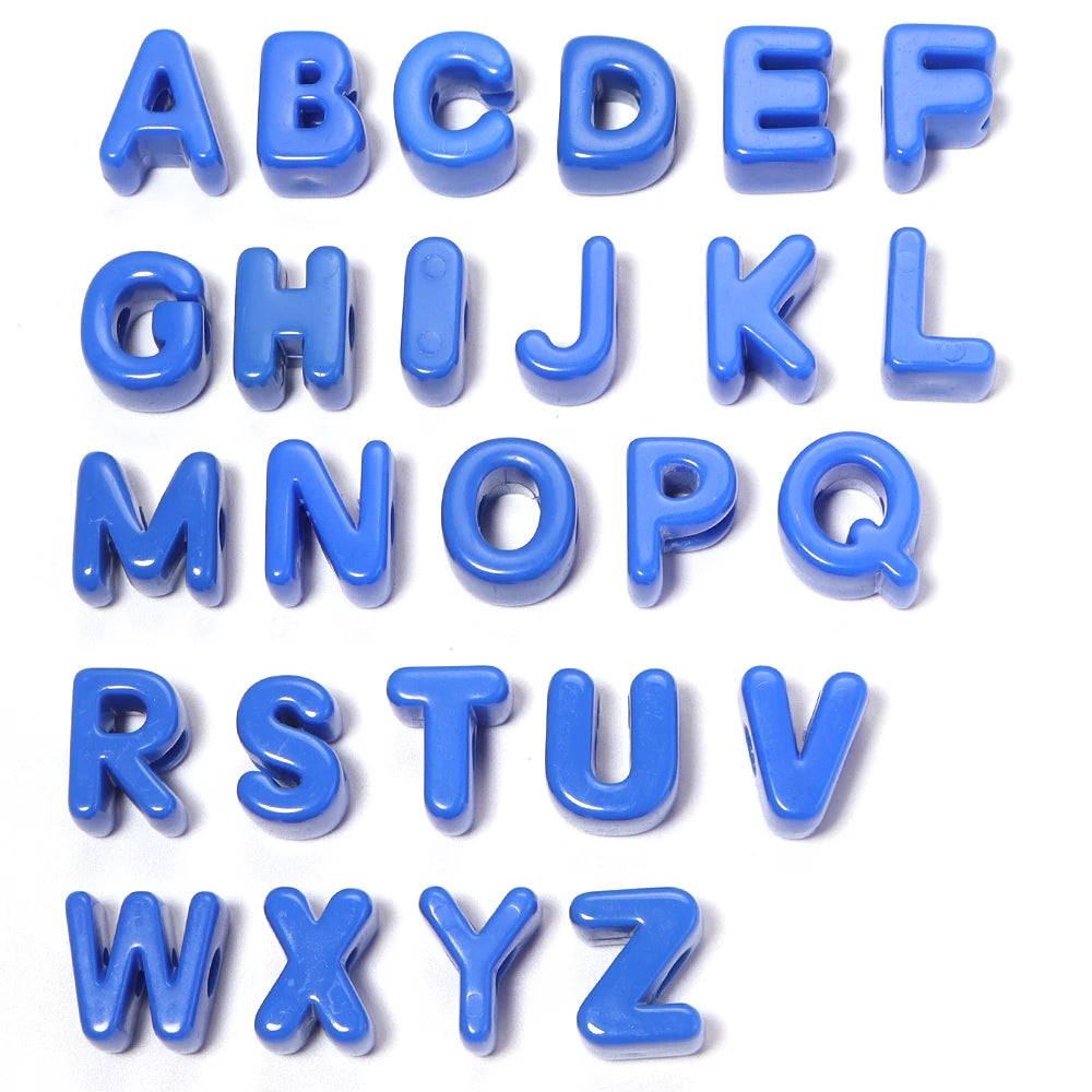 26pcs Alphabet Acrylic Letter Beads – DIY Jewelry & Keychain Acrylic Letter Beads PLUSH royal blue