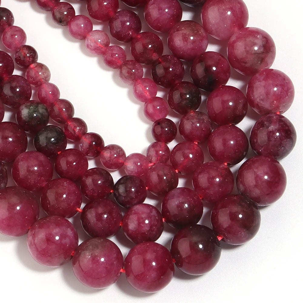 Watermelon Tourmaline Natural Stone Beads 6–12mm | DIY Jewelry Natural Stone Beads PLUSH