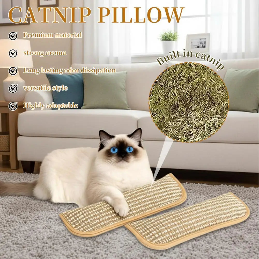 Catnip Pillow Cat Toy – Bite-Resistant Cotton Kicker Cat Catnip Toy PLUSH