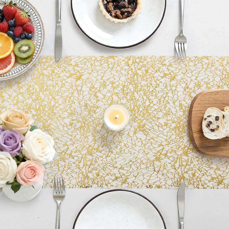 Glitter Hot Stamping Table Runner – Wedding & Party Décor Glitter Table Runner PLUSH