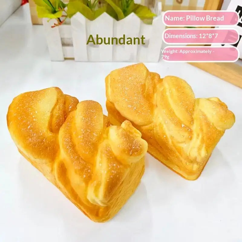 Simulation Bread Squeeze Fidget Toy – Squishy Food Novelty