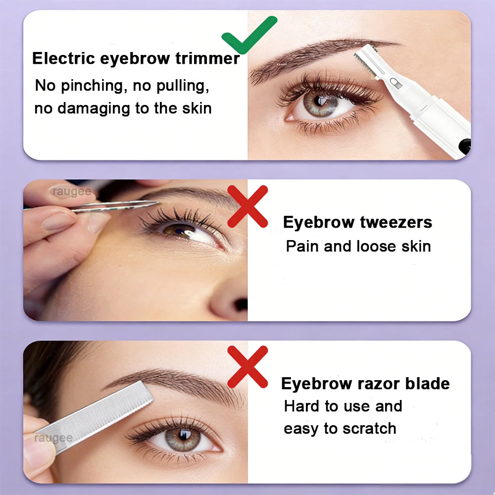 PEICON Electric Eyebrow Trimmer & Facial Hair Remover Electric Eyebrow Trimmer PLUSH