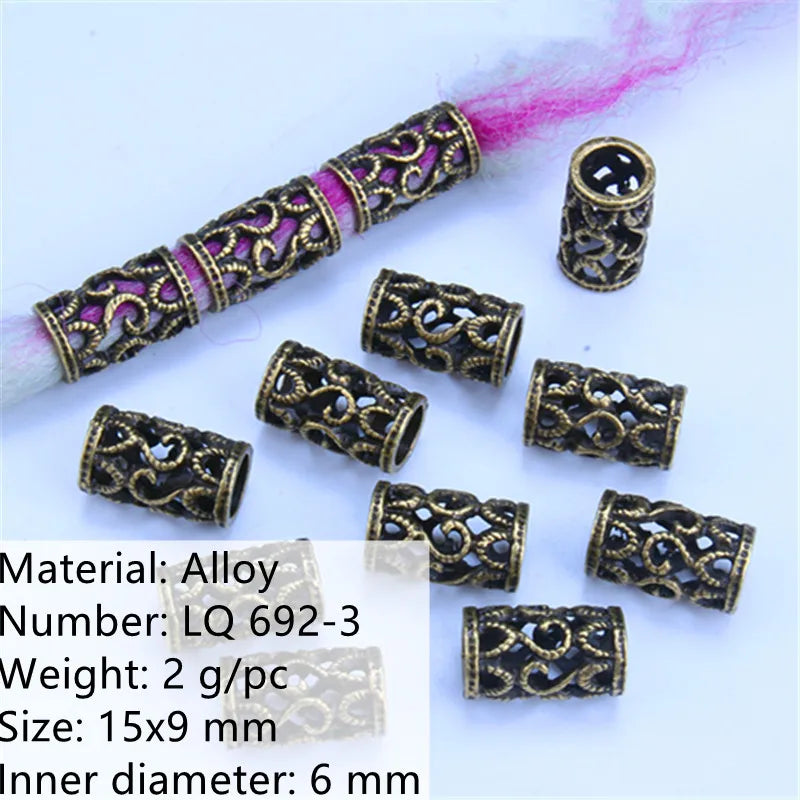 5pcs Viking Dreadlock Beads – Large Hole Braid Hair Accessories Hair Braid Beads PLUSH 5pcs NO.44