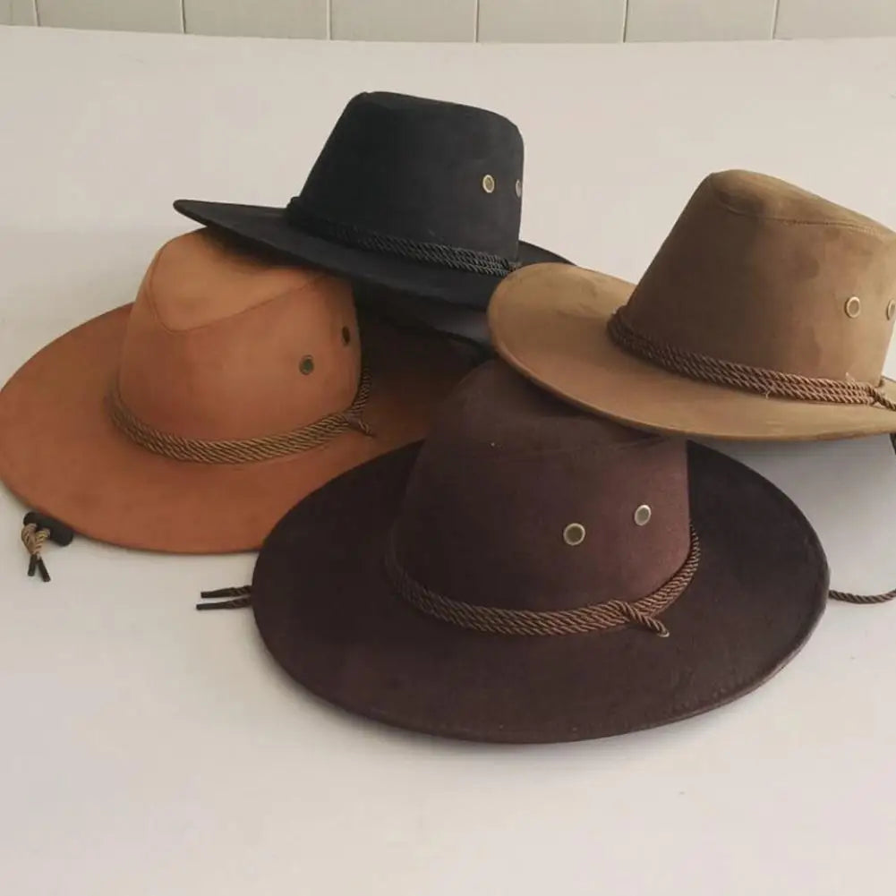 Western Cowboy Hat Wide Brim Unisex Jazz Cap – All Seasons Western Cowboy Hat PLUSH