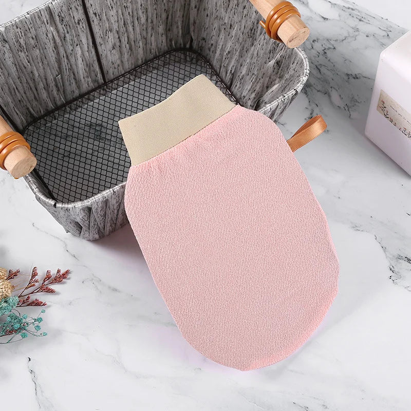 Exfoliating Glove Body & Face Bath Scrub – Deep Cleansing Exfoliating Scrub Glove PLUSH black 20g