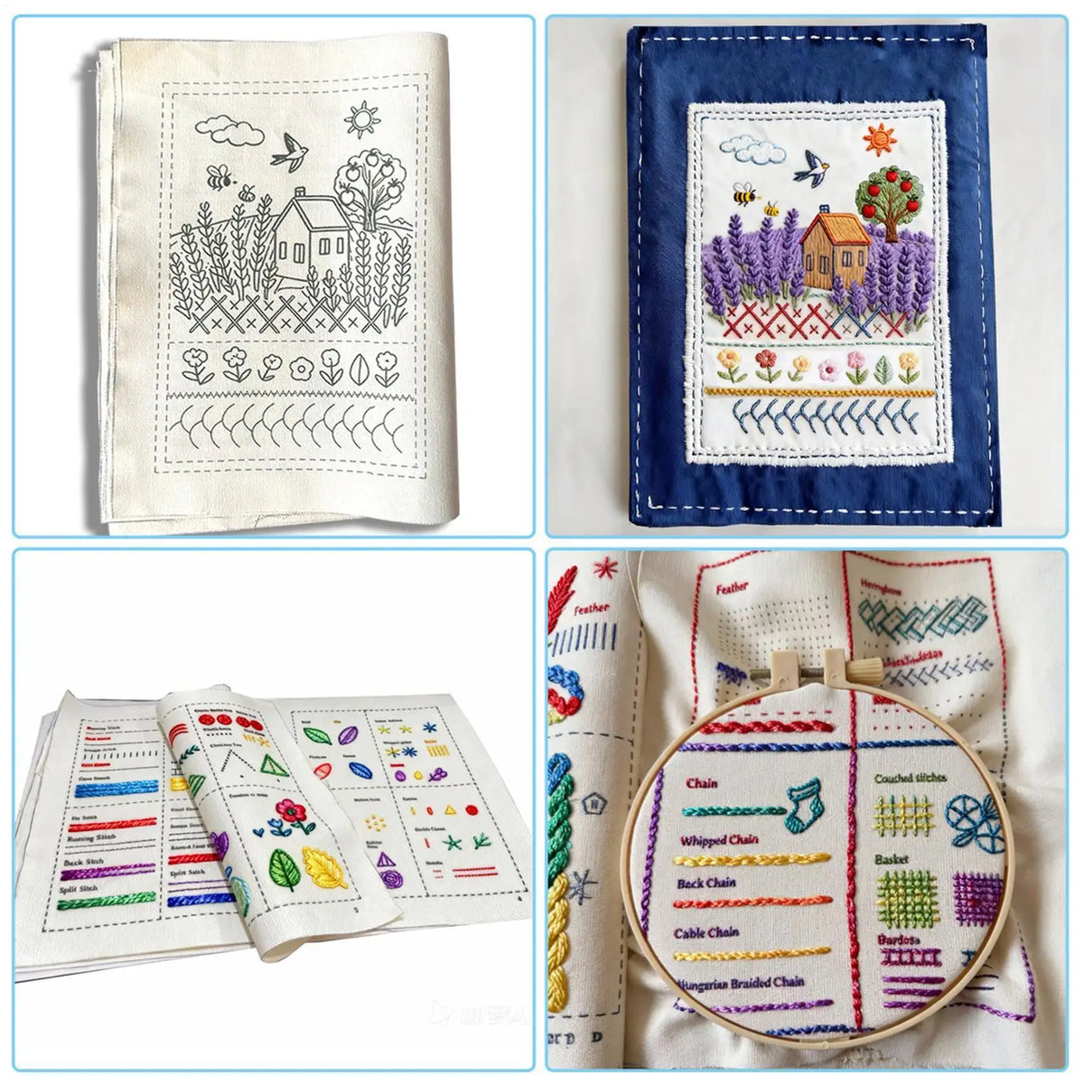 Embroidery Stitches Book for Beginners – 90+ DIY Tutorials Embroidery Tutorial Book PLUSH
