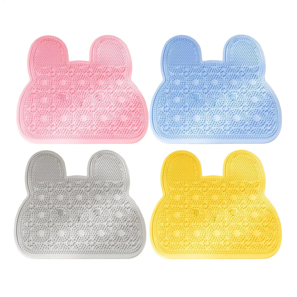 Silicone Shower Foot Scrubber Mat – Non-Slip Bath Massage Pad Shower Scrubber Mat PLUSH