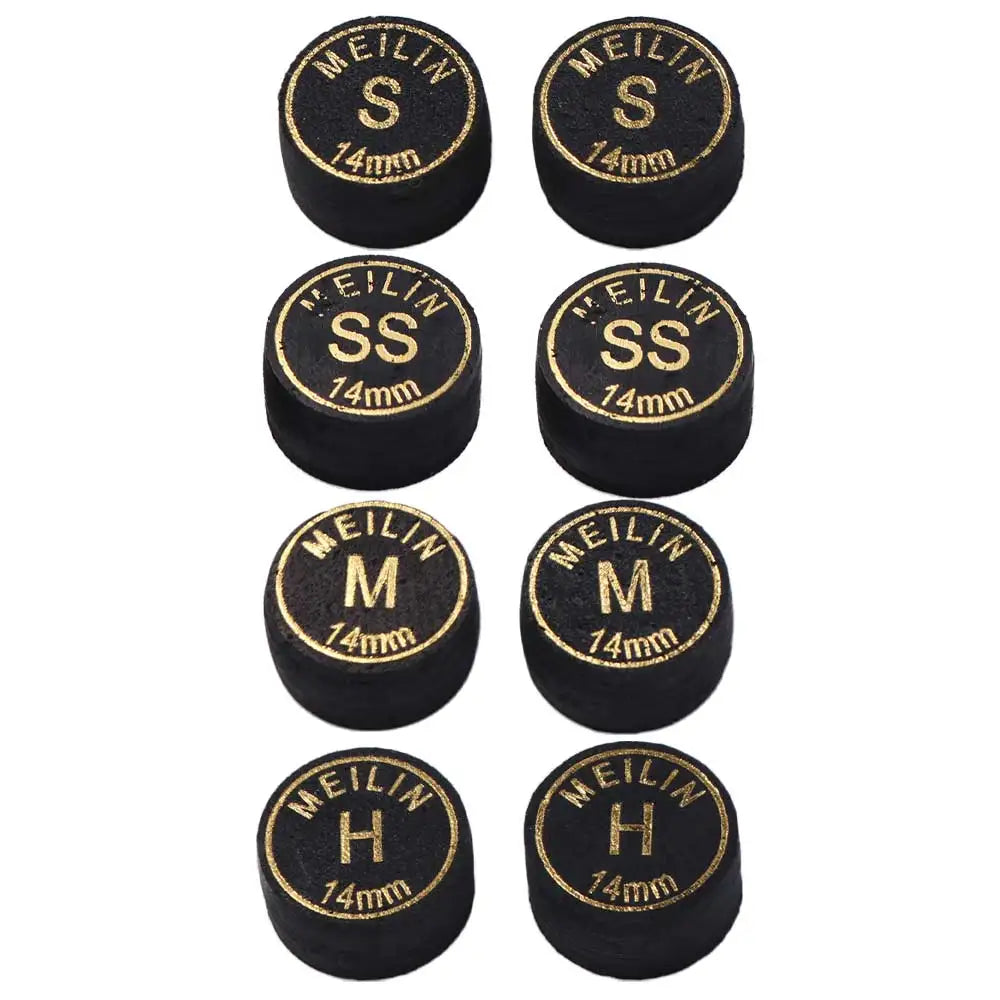 14mm Pigskin Leather Snooker Cue Tips SS/S/M/H – 2pcs Set Billiard Cue Tips PLUSH