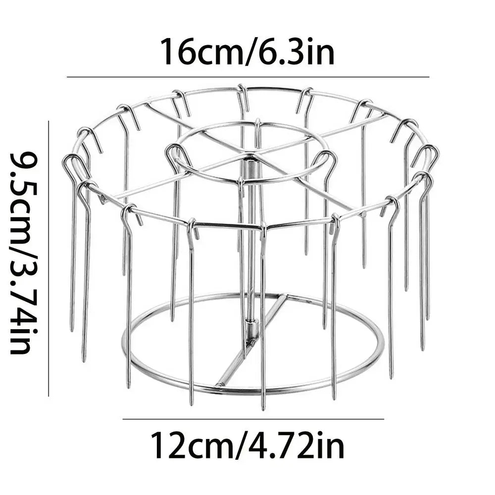 Stainless Steel Vertical Skewer Rack – 24-Skewer BBQ Stand BBQ Skewer Rack PLUSH 1PC