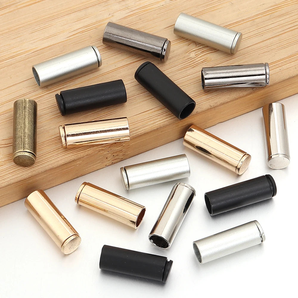 10 Sets Alloy Cord End Caps Metal Rope Stopper Aglets DIY Cord End Caps PLUSH