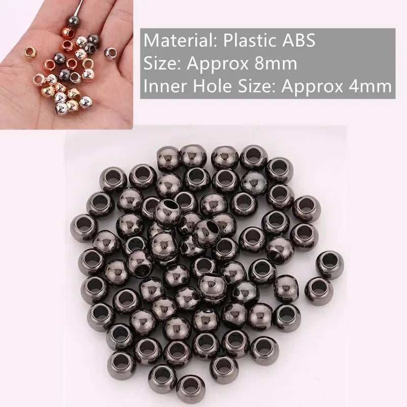 Metal Hair Rings Braid Dreadlock Hoop Clips 50–200pcs Bulk Hair Braid Rings PLUSH 50pcs NO.48