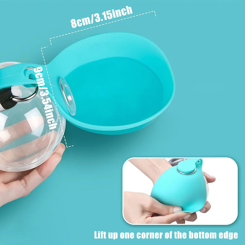 Stainless Steel Pet Water Bottle with Foldable Bowl for Dogs Pet Water Bottle PLUSH
