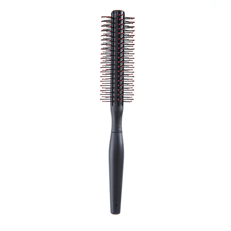 Professional Round Hair Brush – Anti-Static, Heat-Resistant Round Hair Brush PLUSH Black