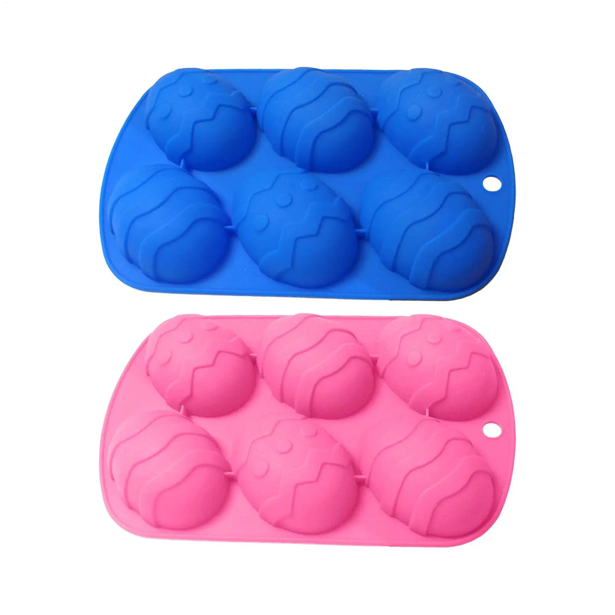 6-Cavity Easter Egg Silicone Mold – Chocolate & Candy Baking Silicone Baking Mold PLUSH