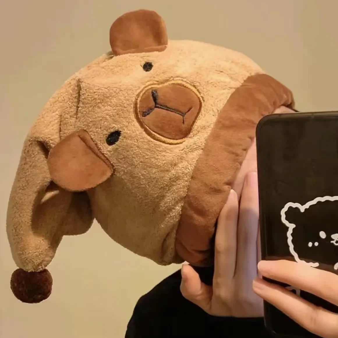 Capybara Hair Towel Wrap – Quick Dry Coral Fleece Turban Hair Towel Wrap PLUSH
