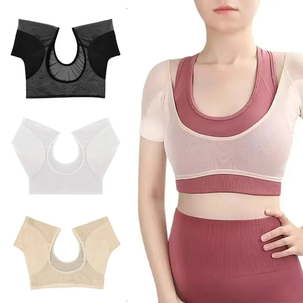 Washable Reusable Armpit Sweat Pads – Ultra-Thin Breathable Vest Sweat Pad Vest PLUSH