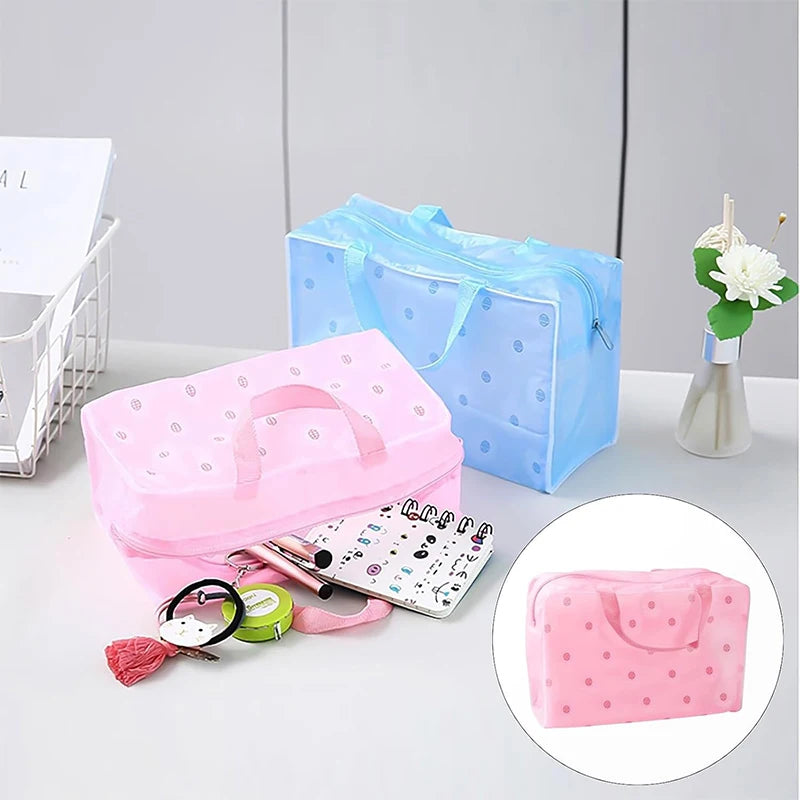 Transparent PVC Travel Cosmetic Bag | Waterproof Makeup Organizer Travel Cosmetic Bag PLUSH