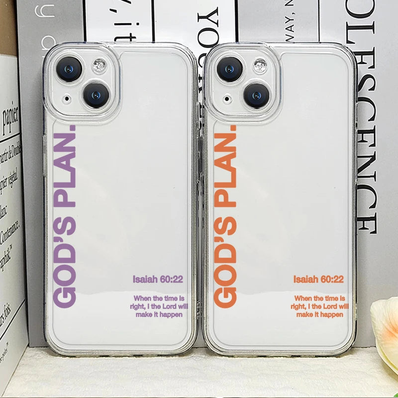 Christian Bible Verse iPhone Case – God's Plan Jesus Cover iPhone Phone Case PLUSH