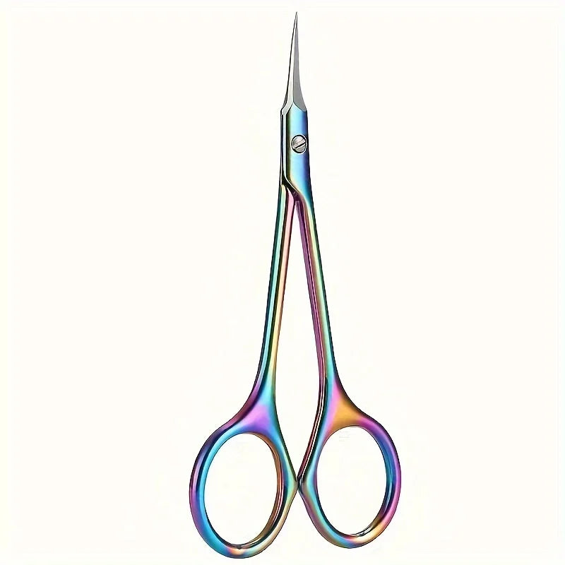 Stainless Steel Cuticle Scissors – Nail Care & Manicure Tool Cuticle Scissors PLUSH Colorful