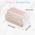 Large Capacity Pencil Case – 3-Compartment Student Pen Pouch Pencil Case PLUSH Multicolor