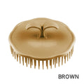 Silicone Scalp Massage Comb & Shampoo Brush – 1 Pc Scalp Massage Brush PLUSH Khaki