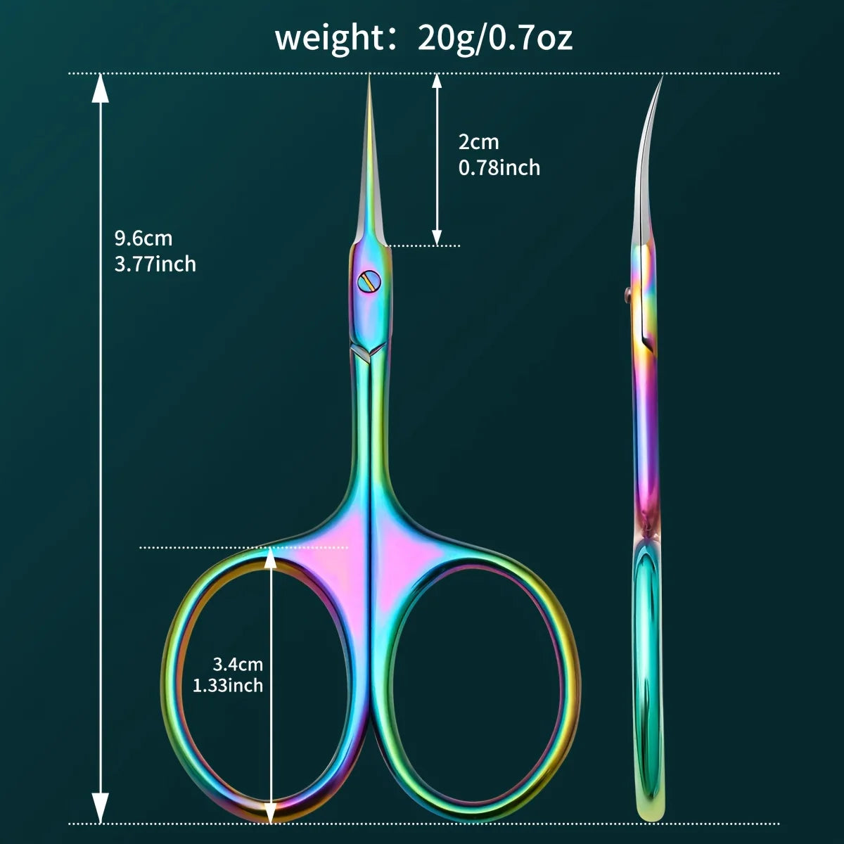 Ouriner Curved Cuticle Scissors – Precision Manicure & Pedicure Cuticle Scissors PLUSH