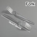100pcs Clear Disposable Plastic Cutlery Set – Fork Spoon Knife Disposable Cutlery Set PLUSH Fork 100PCS
