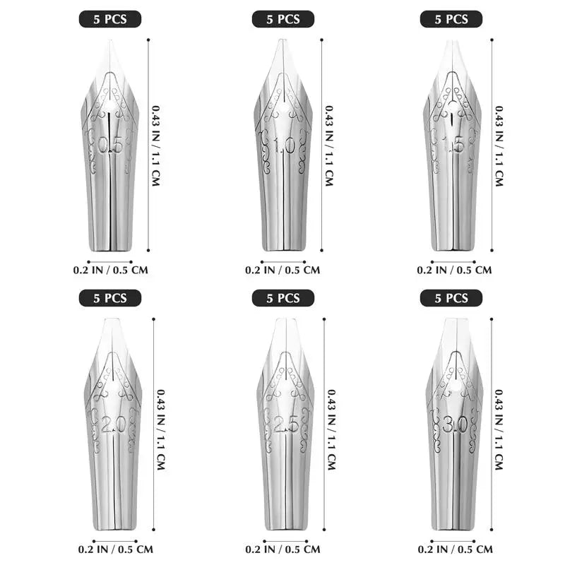 30pcs Stainless Steel Dip Pen Nibs – Calligraphy & Writing Set Dip Pen Nibs Set PLUSH