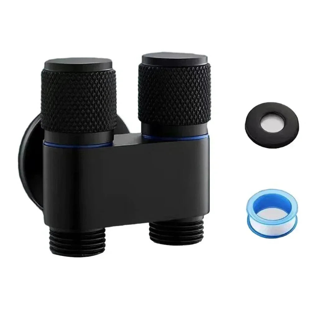 Toilet Corner Valve 1-In 2-Out Double Outlet Filling Valve Toilet Corner Valve PLUSH E Style
