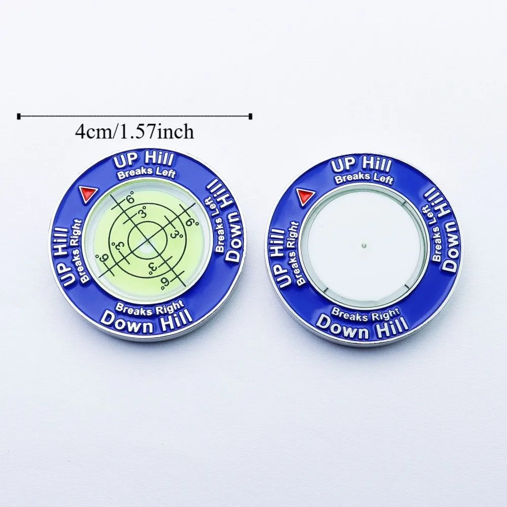 Golf Ball Marker Spirit Level – High Precision Putting Tool Golf Training Aid PLUSH
