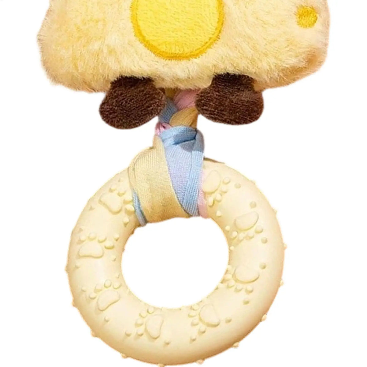 Squeaky Plush Dog Toy – Cheese Chew & Teething Toy Squeaky Dog Toy PLUSH